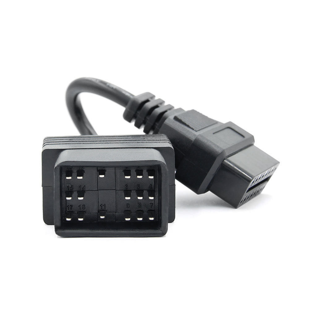 For Toyota 17 PIN to OBD1 OBD2 Adapter Diagnostic Cable for Toyota 17pin to 16pin OBDII Extension Cable