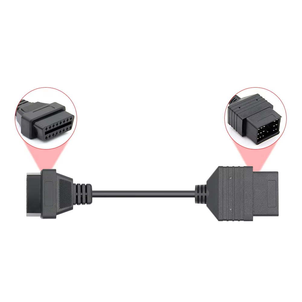 For Toyota 17 PIN to OBD1 OBD2 Adapter Diagnostic Cable for Toyota 17pin to 16pin OBDII Extension Cable