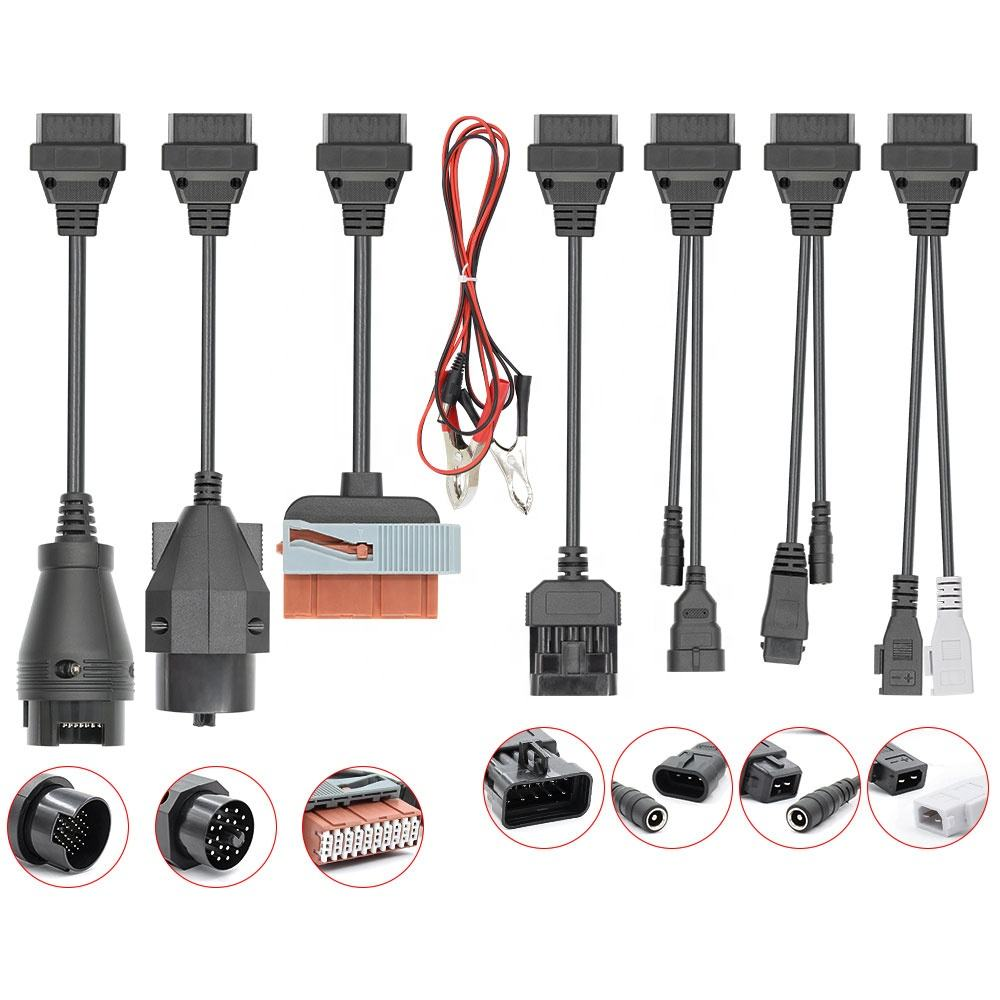 Hot Sell 8pcs Full Set Cables for Cars OBD2 Cables Full Set Works With Auto TCS Diagnostic Tool Scanner