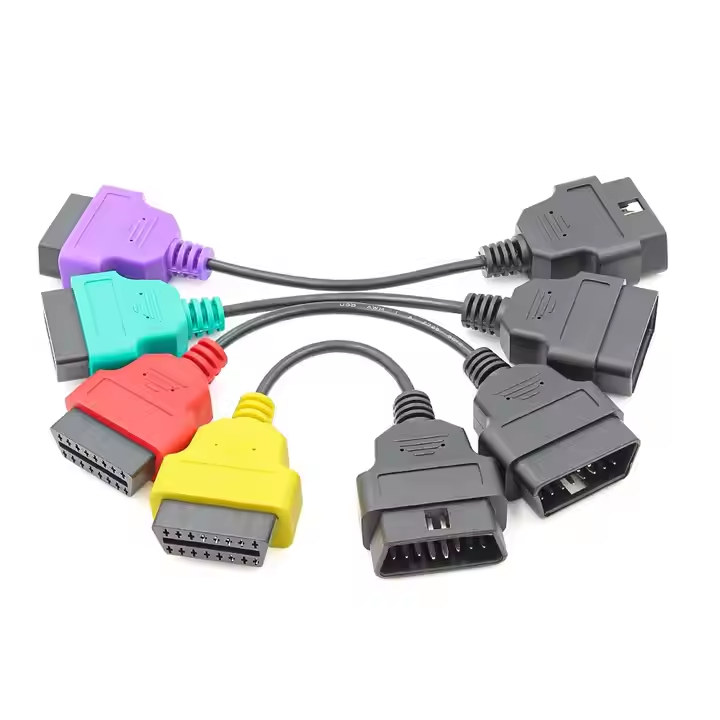 MultiECUScan Connector Adapter Connect Cable 4 Colors Bundle Used for OBD2 Scanner Auto Diagnostic Tool for Fiat