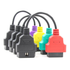 MultiECUScan Connector Adapter Connect Cable 4 Colors Bundle Used for OBD2 Scanner Auto Diagnostic Tool for Fiat