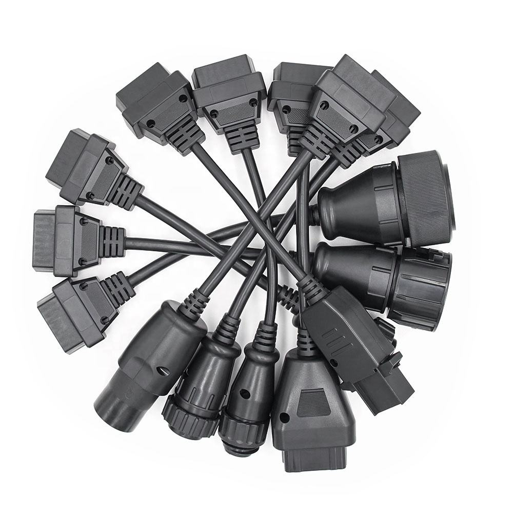 Competitive Price 8pcs Full Set Cables for Trucks OBD2 Cables Full Set Works With Multidiag Diagnostic Tool Scanner