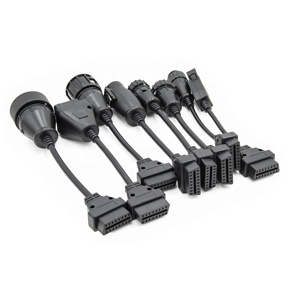 Competitive Price 8pcs Full Set Cables for Trucks OBD2 Cables Full Set Works With Multidiag Diagnostic Tool Scanner