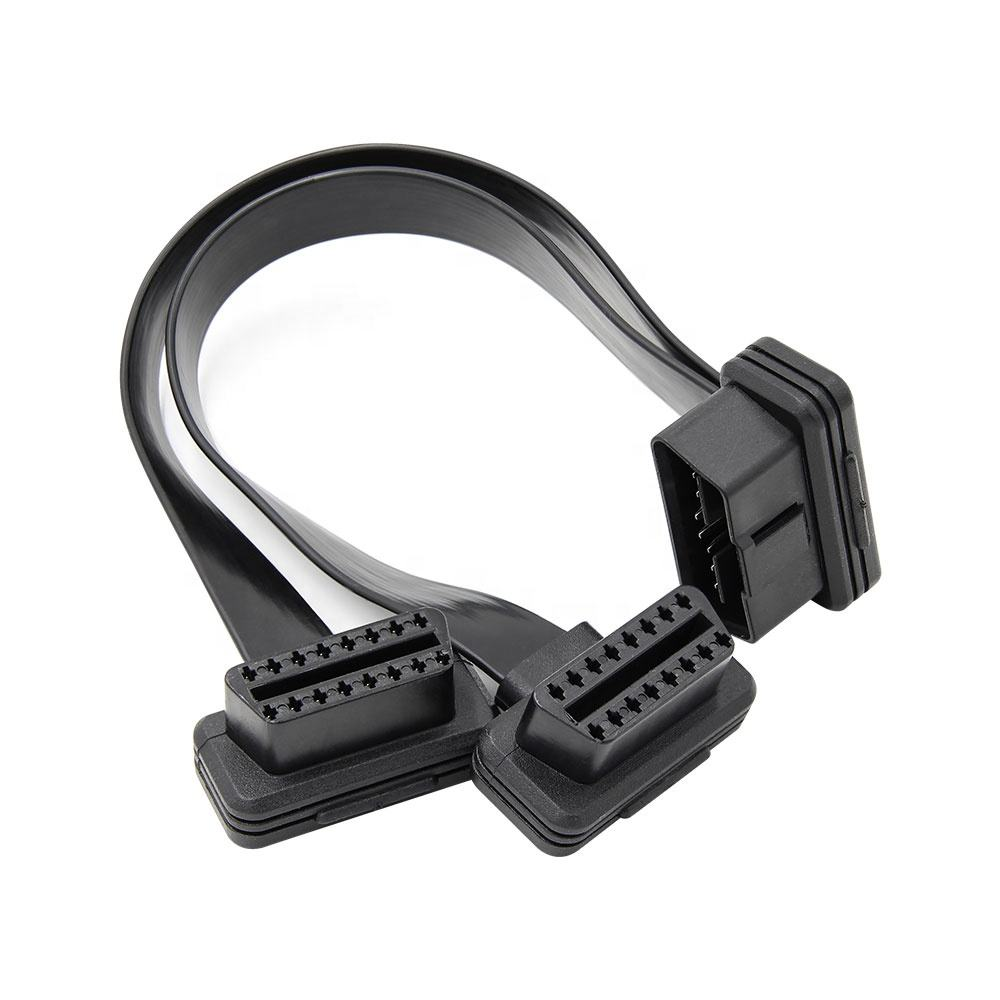 With Full Chips 1 in 2 Converted Obd Cable OBD2 Flat Extension Cable With 16Pin Connected ODB Cable
