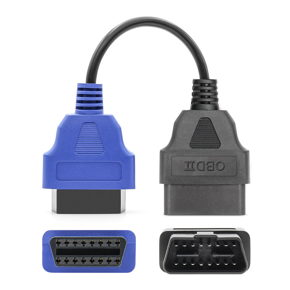 6 Color OBD OBD2 Connector for FiatECUScan Adapter MultiECUScan Scanner Diagnostic Cable
