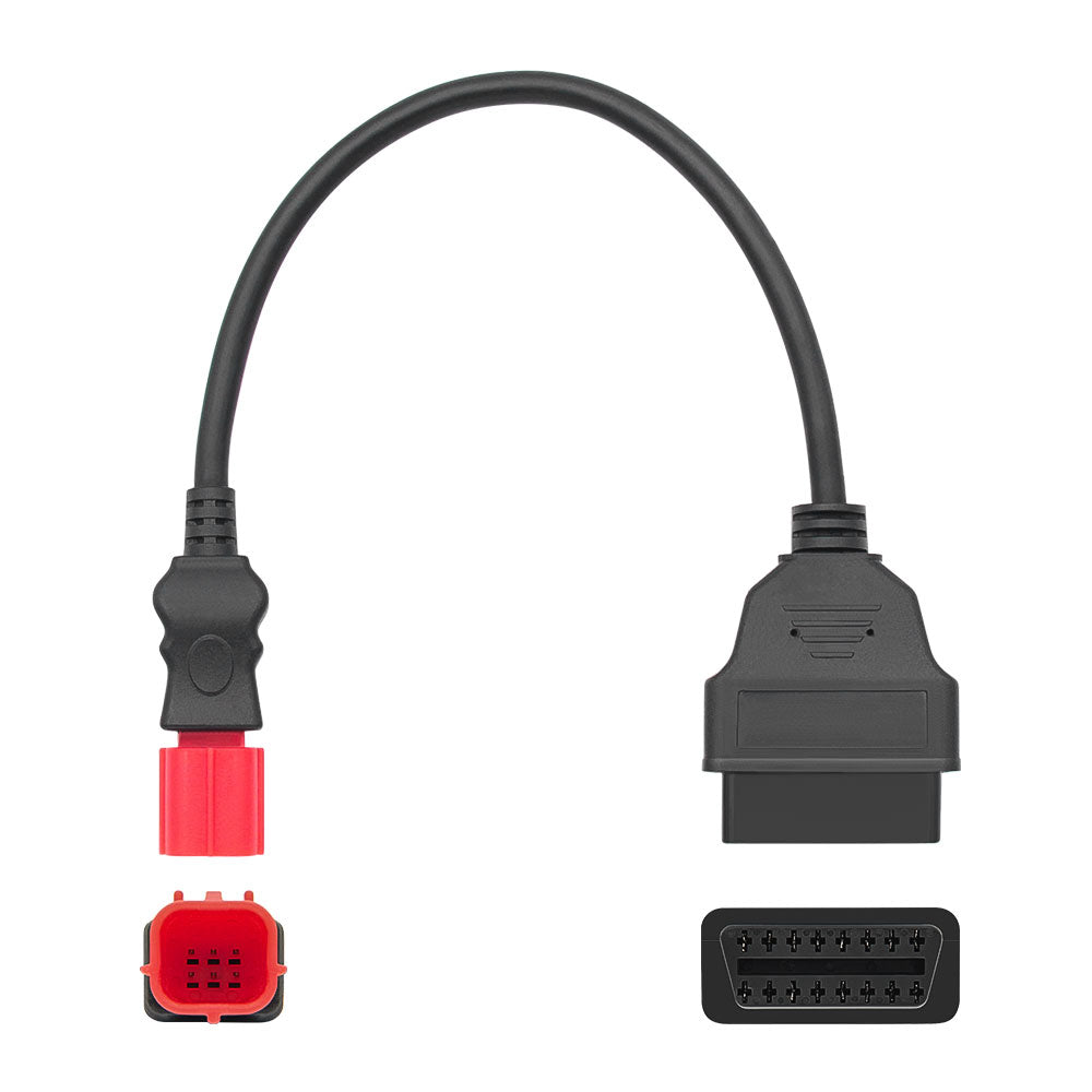 OBD2 Cable for Motorcycle 6PIN to 16PIN OBD2 Adapter Compatible for Honda Motorcycle