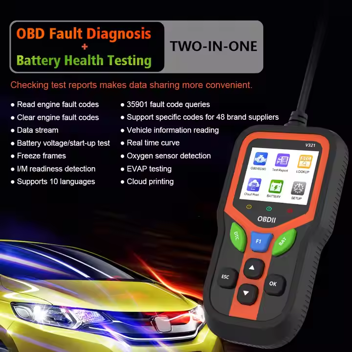 V321 OBD Scanner Automotive Code Reader Diagnosis Car Fault Detector OBD Car Scanner OBD2 Diagnostic Tool