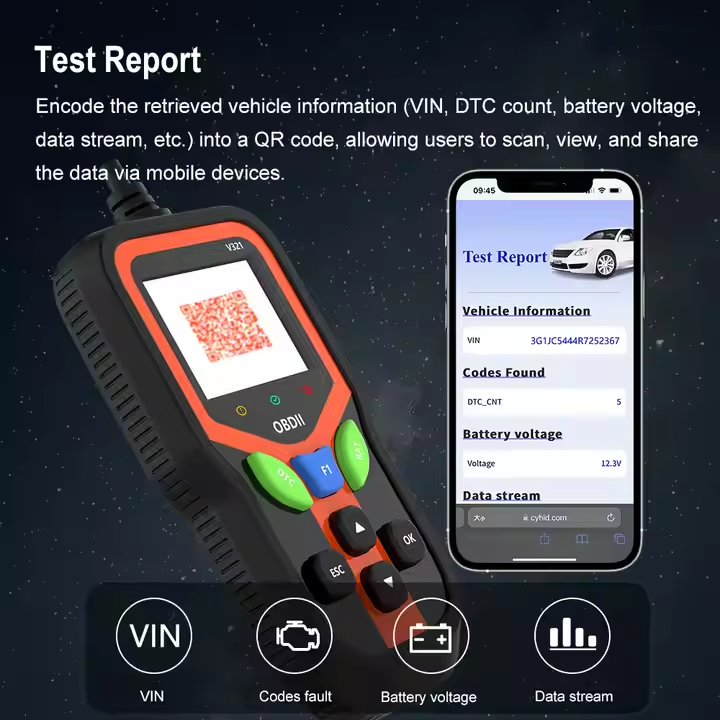 V321 OBD Scanner Automotive Code Reader Diagnosis Car Fault Detector OBD Car Scanner OBD2 Diagnostic Tool
