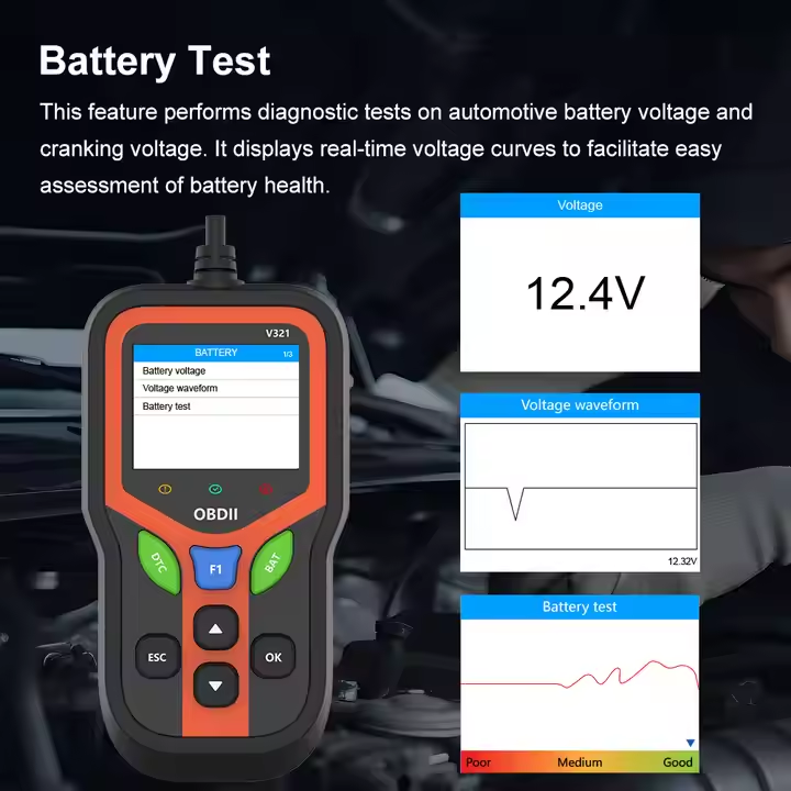 V321 OBD Scanner Automotive Code Reader Diagnosis Car Fault Detector OBD Car Scanner OBD2 Diagnostic Tool