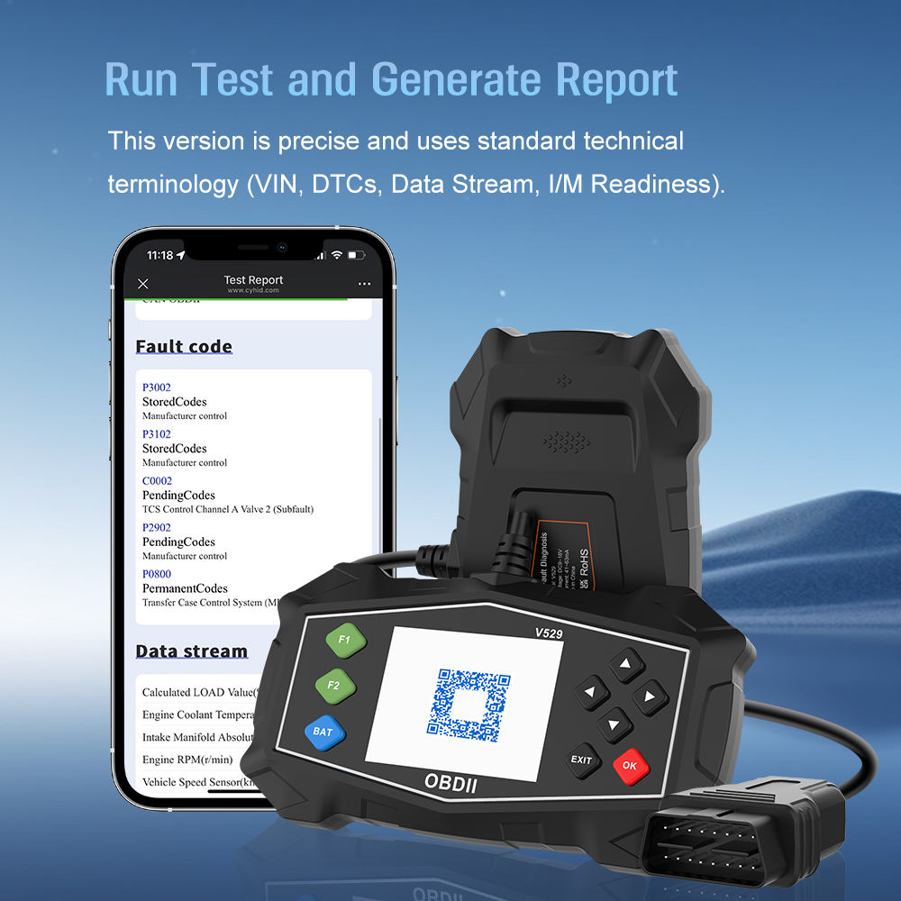 Scanner Automotriz V529 OBD2 Scanner Car Engine Fault Code Reader Automotive OBD2 Car Scanner for Car Diagnostic Tool