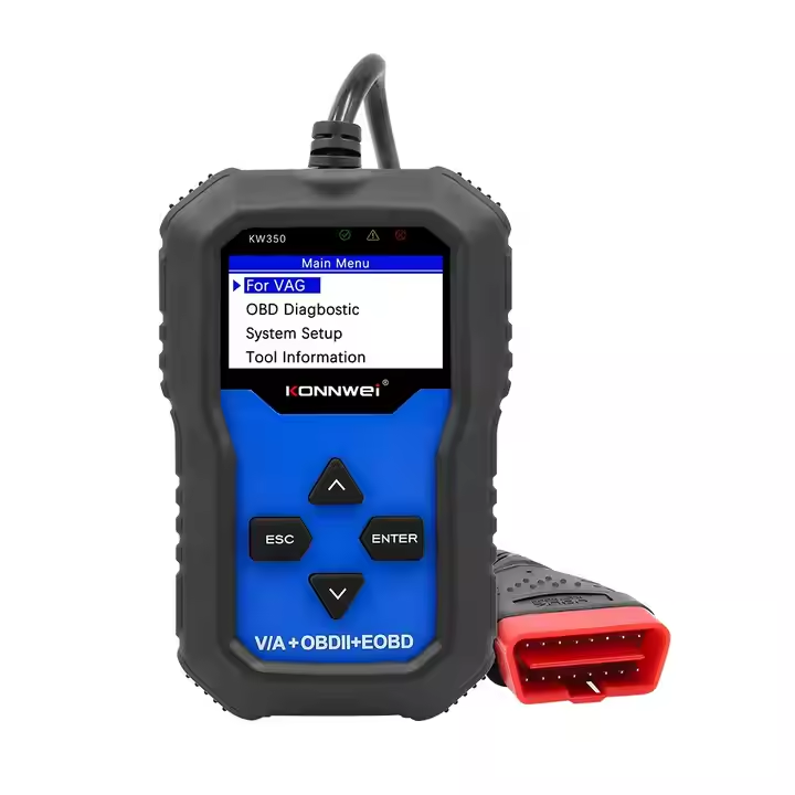 Konnwei KW350 OBD Scanner with Special Function VW Audi Engine Transmission ABS SRS EPB Oil Reset
