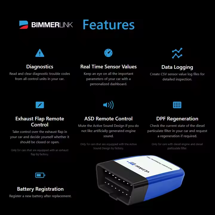 Vgate VLinker BM Blue-tooth OBD2 Car Scanner Auto Diagnostic Tools Supports OBDII Protocols for Android and IOS
