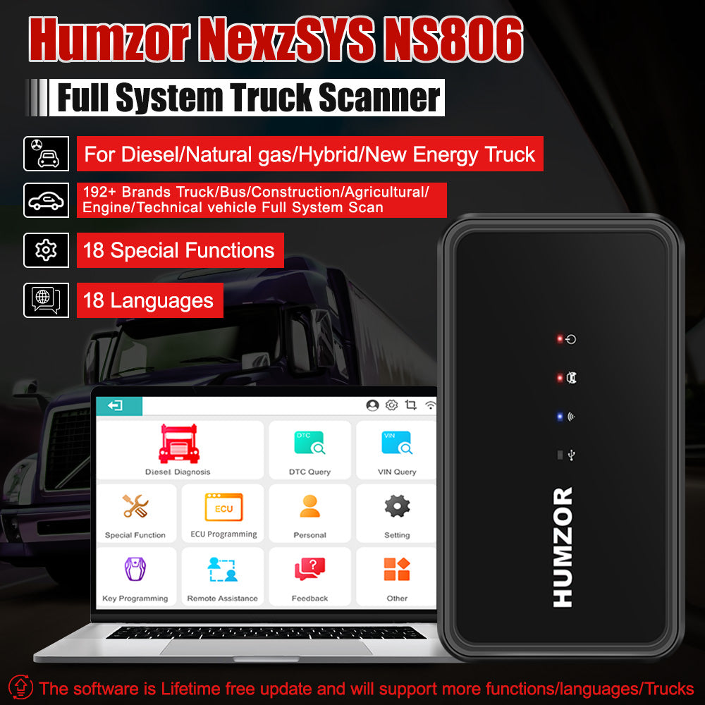 Humzor NS806 Truck Diagnostic Tool