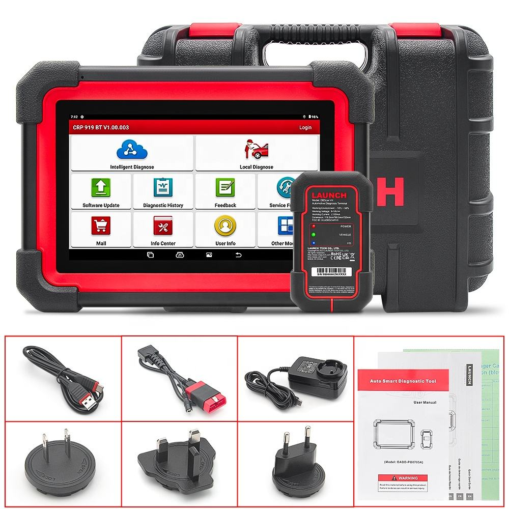 LAUNCH X431 CRP919E BT Car Diagnostic Tool with DBScar VII VCI Auto OBD OBD2 Scanner Supports Active Test ECU Coding