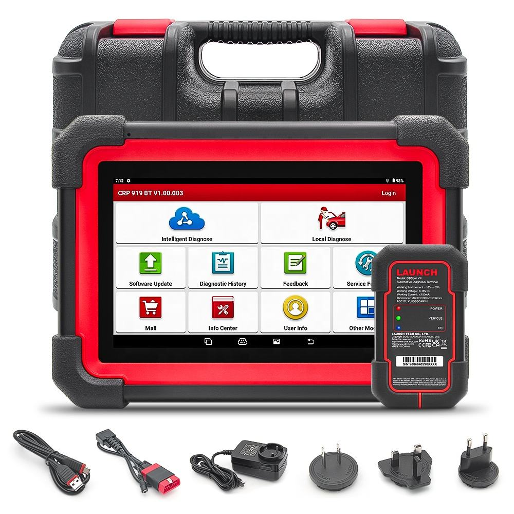 LAUNCH X431 CRP919E BT Car Diagnostic Tool with DBScar VII VCI Auto OBD OBD2 Scanner Supports Active Test ECU Coding