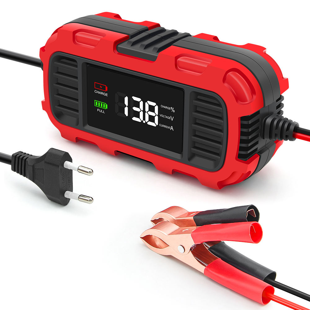 FOXSUR FBC1202E 12V/2A Smart Car Battery Charger Support Fully Automatic Trickle Lead-Acid Battery Charger