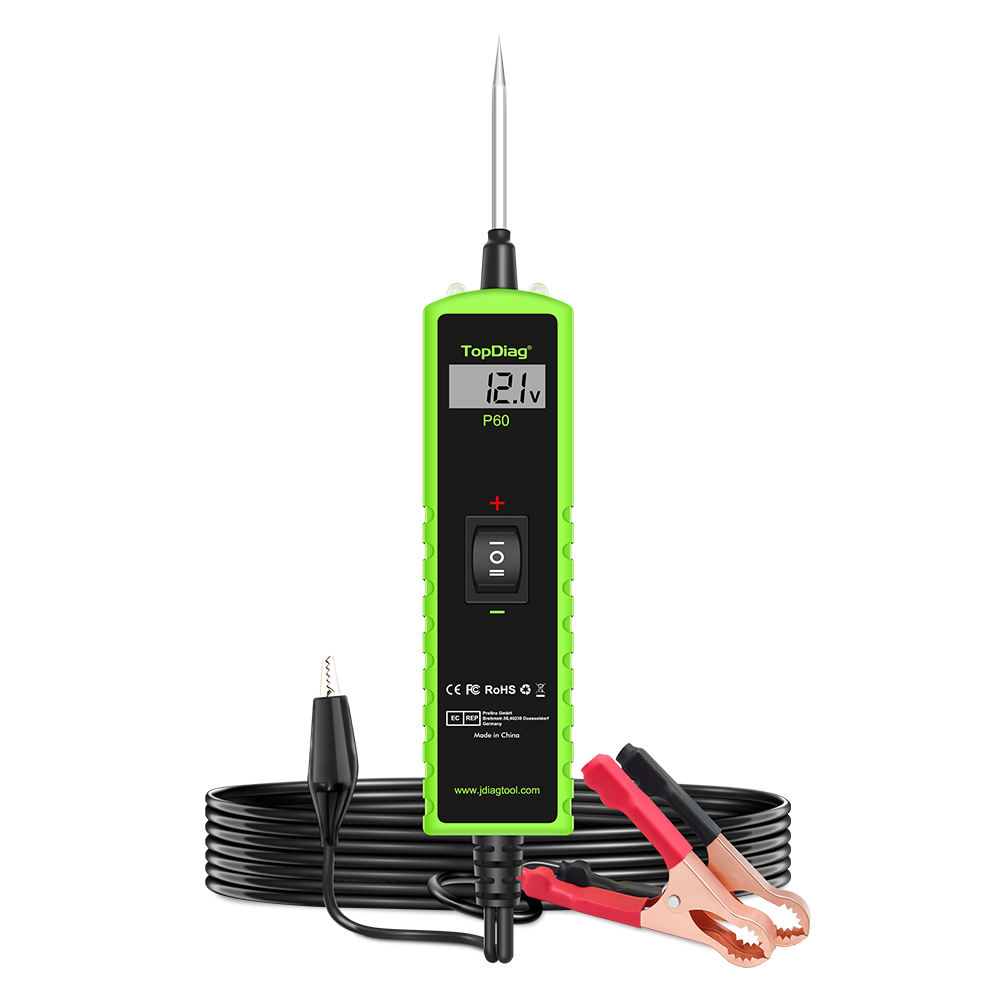 TopDiag P60 Automotive Electrical System Circuit Tester 9V-30V Relay Diode Oscilloscope Test