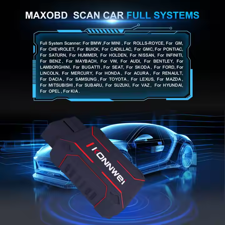 KONNWEI MAXOBD Professional BT5.2 Full System OBD2 Diagnostic Scanner Automotive Scanner Car Diagnostic Tool