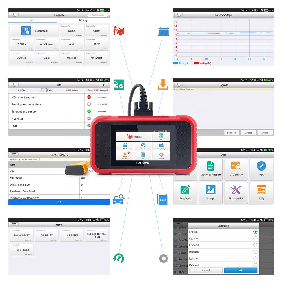 LAUNCH X431 CRP129E V3.0 Elite OBD2 Code Reader Scanner Universal Car Diagnostic Tool
