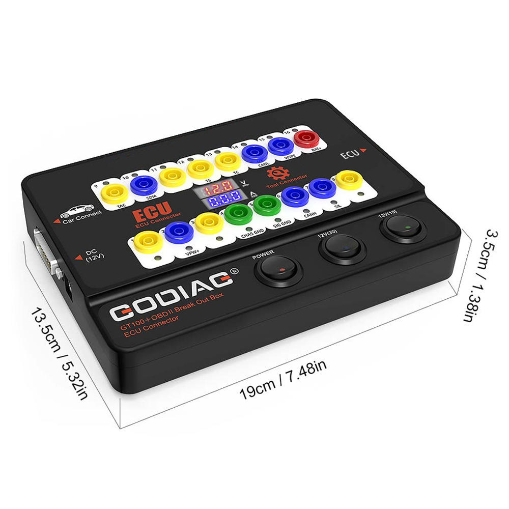 GODIAG GT100+ GT100 Pro Electric Auto Tool OBDII Break Out Box Engine Analyzer Detector Car Diagnostic Tools