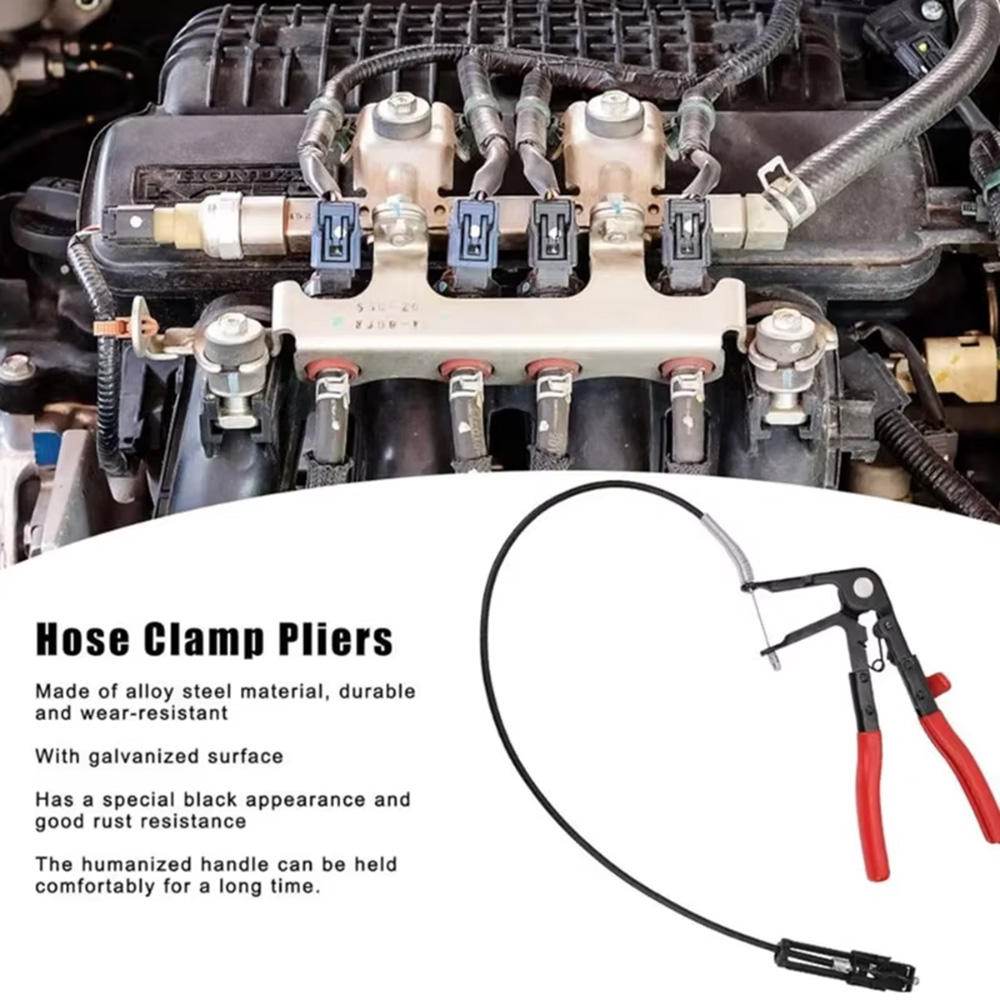 Auto Vehicle Tools Cable Car Cable Harness Pliers Tube Flexible Wire Long Reach Hose Clamp Pliers Car Repair Tool