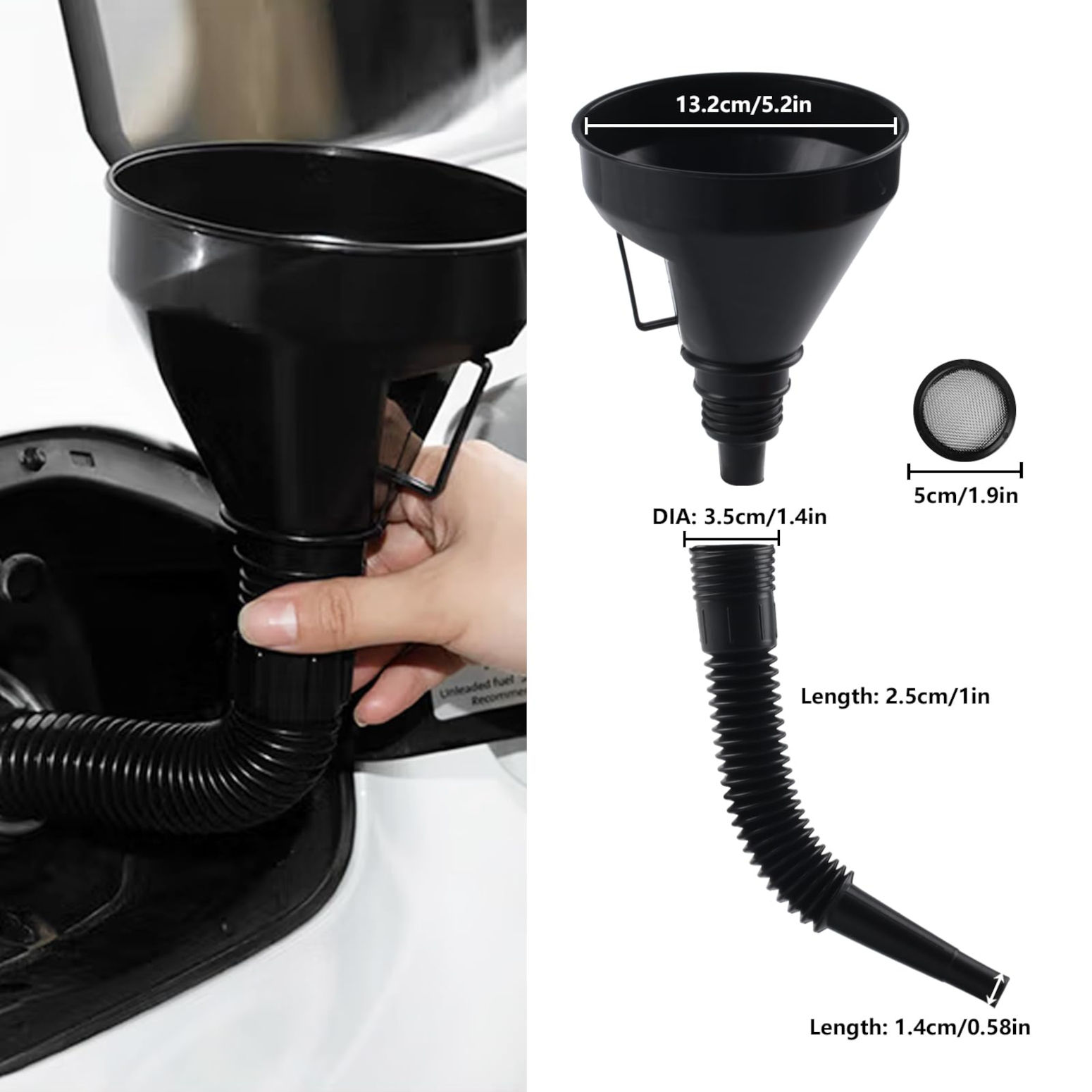 Car Oil Funnel Set Flexible Filling Funnel Motorcycle Fuel Funnel Oil Extractor Set