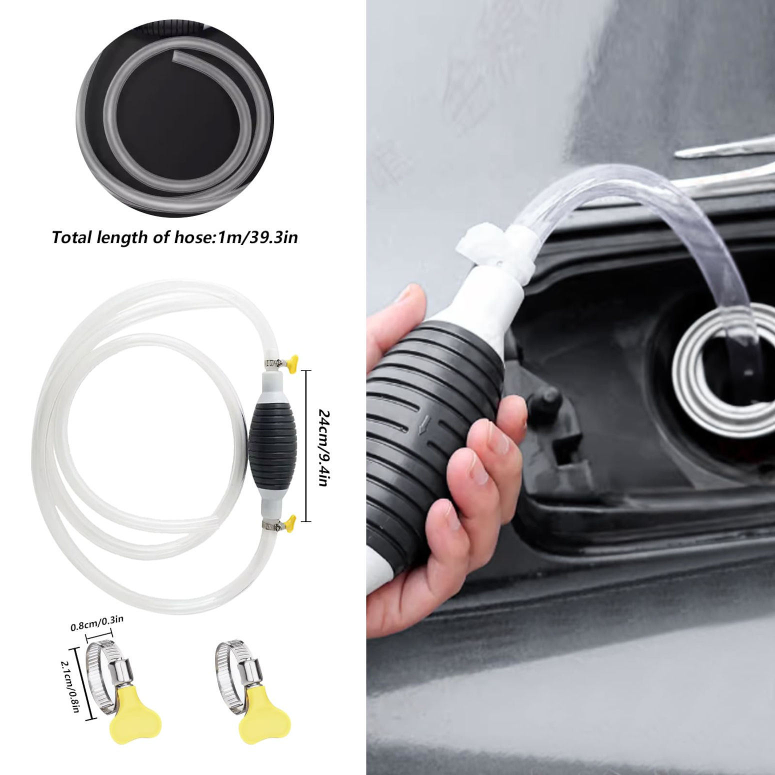 Car Oil Funnel Set Flexible Filling Funnel Motorcycle Fuel Funnel Oil Extractor Set