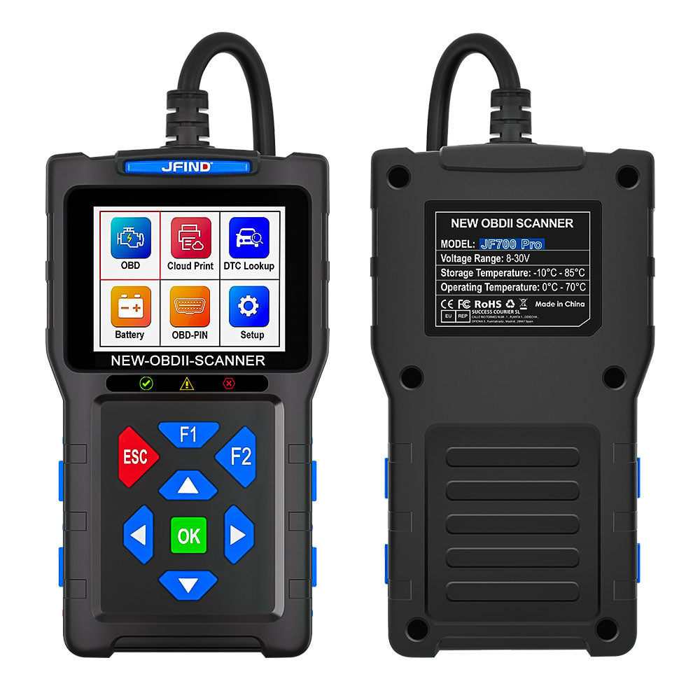 OBD2 Scanner Car Code Reader JFIND JF700 PRO Cloud Print OBD Automotive Diagnostic Tool with Battery Performance Testing