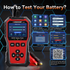 KONNWEI KW341 6V 12V 24V Car Battery Tester with 10-2000CCA for Lead Acid AGM GEL Battery Support SOH Battery Health Testing