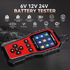 KONNWEI KW341 6V 12V 24V Car Battery Tester with 10-2000CCA for Lead Acid AGM GEL Battery Support SOH Battery Health Testing